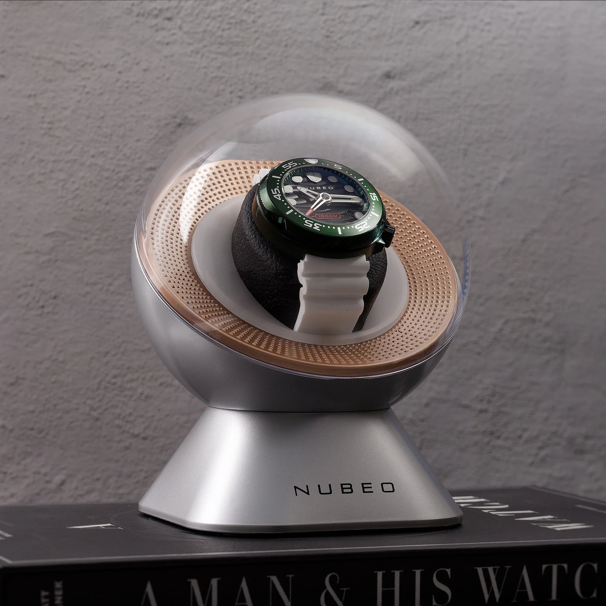 Mainspring Astronomy Satellite Single Slot Watch Winder Galaxy Silver - Image 4