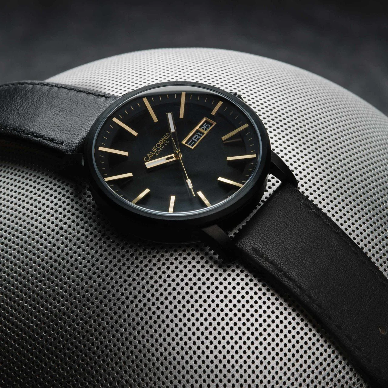 California Watch Co. Mojave Leather All Black Gold - Image 2