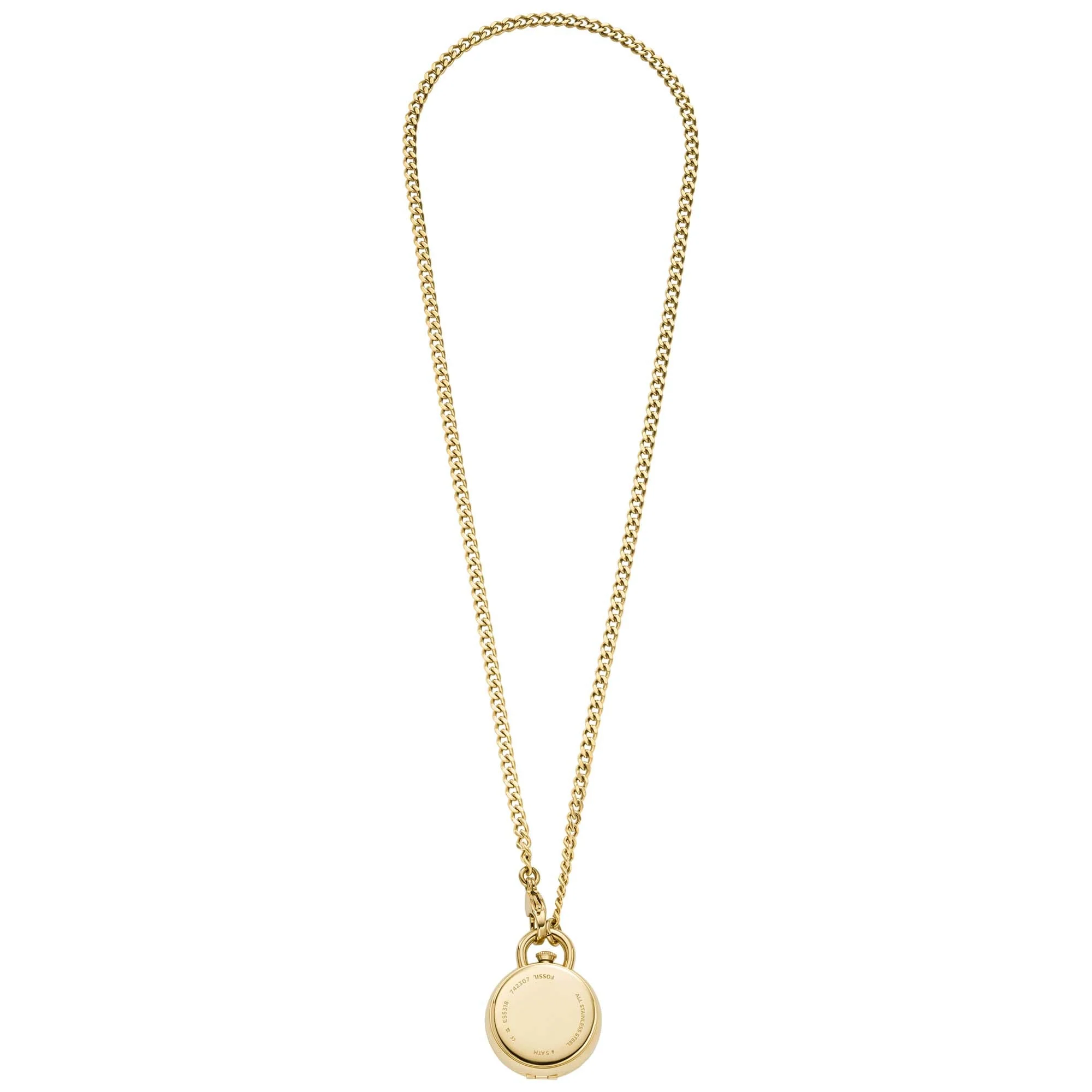 Fossil Jacqueline Gold Crystal Watch Locket Necklace - Image 5
