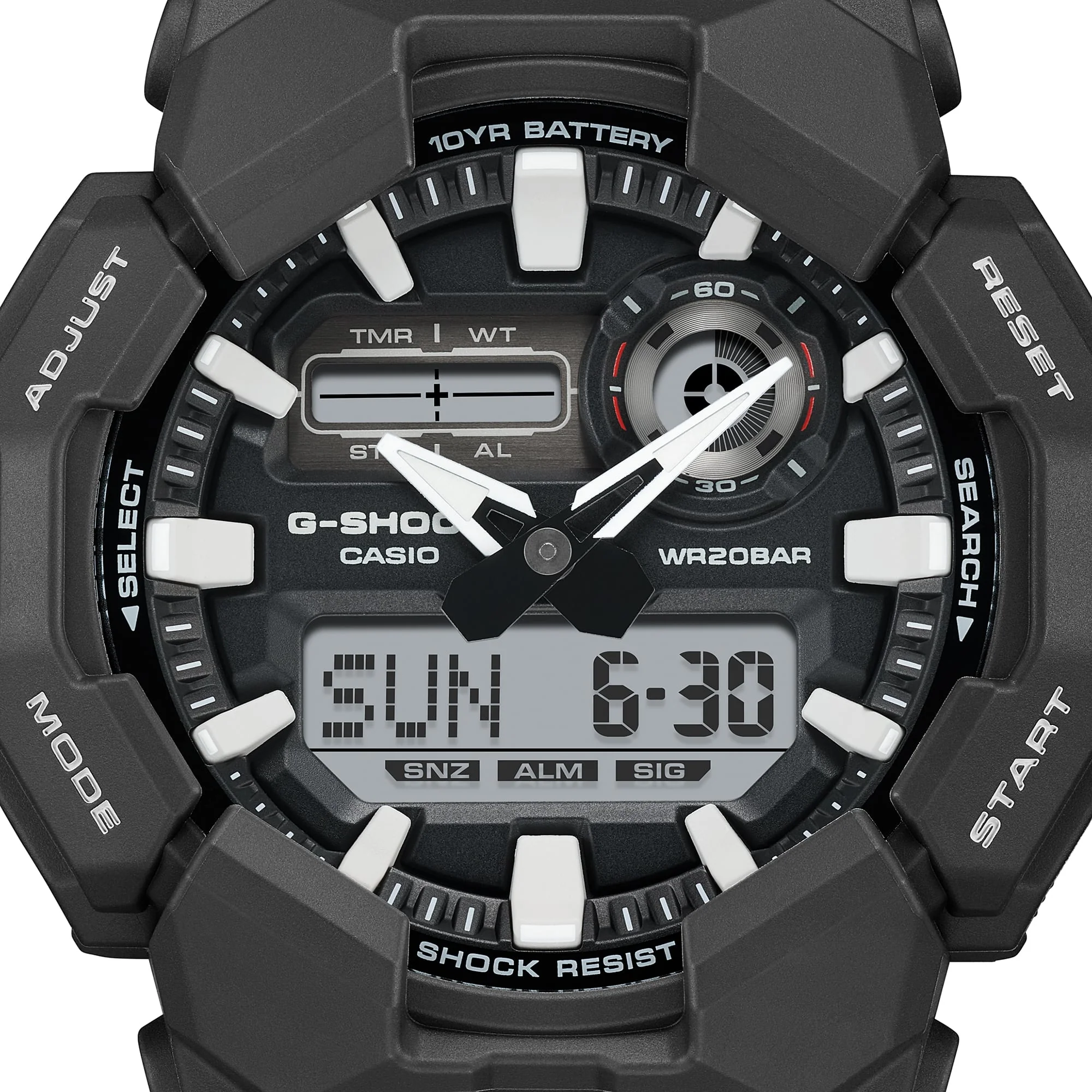 G-Shock GA010 Rugged Ana-Digi 10 Year Battery Black - Image 7