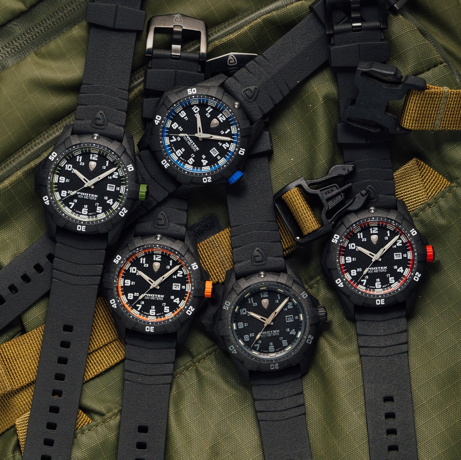 ProTek Carbon Dive PT1002 Series Tritium Black Red - Image 12