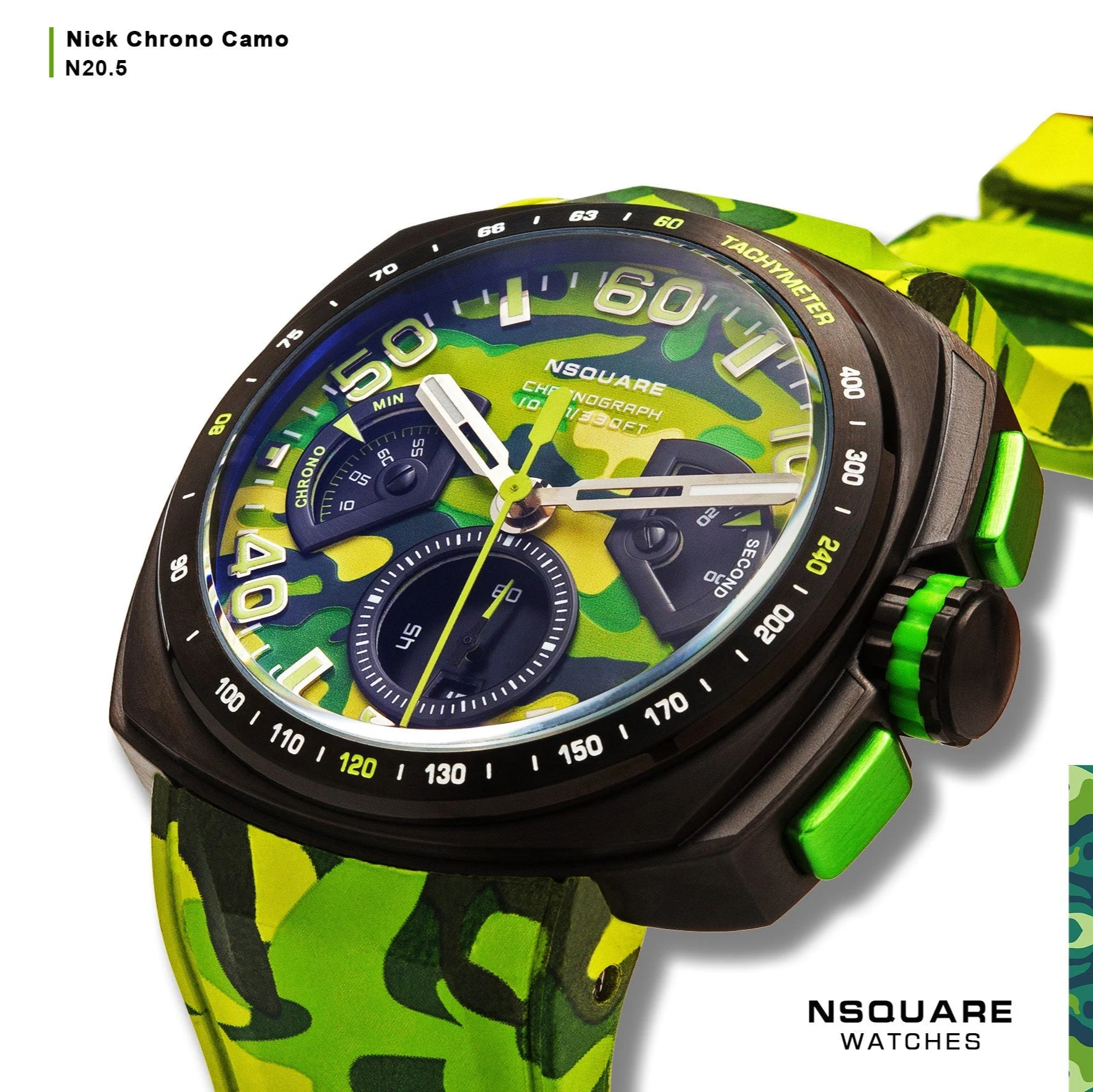 Nsquare Nick Chrono 51mm Green Camo - Image 2