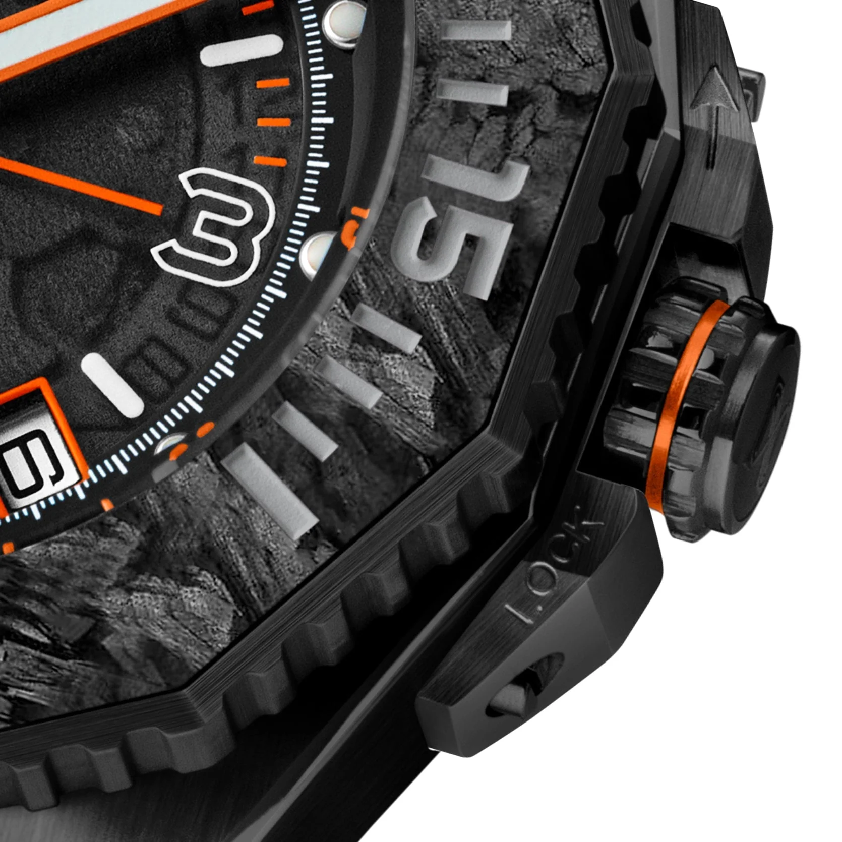 Nsquare Ocean Speed Diver Swiss Automatic 43mm Black Orange - Image 4