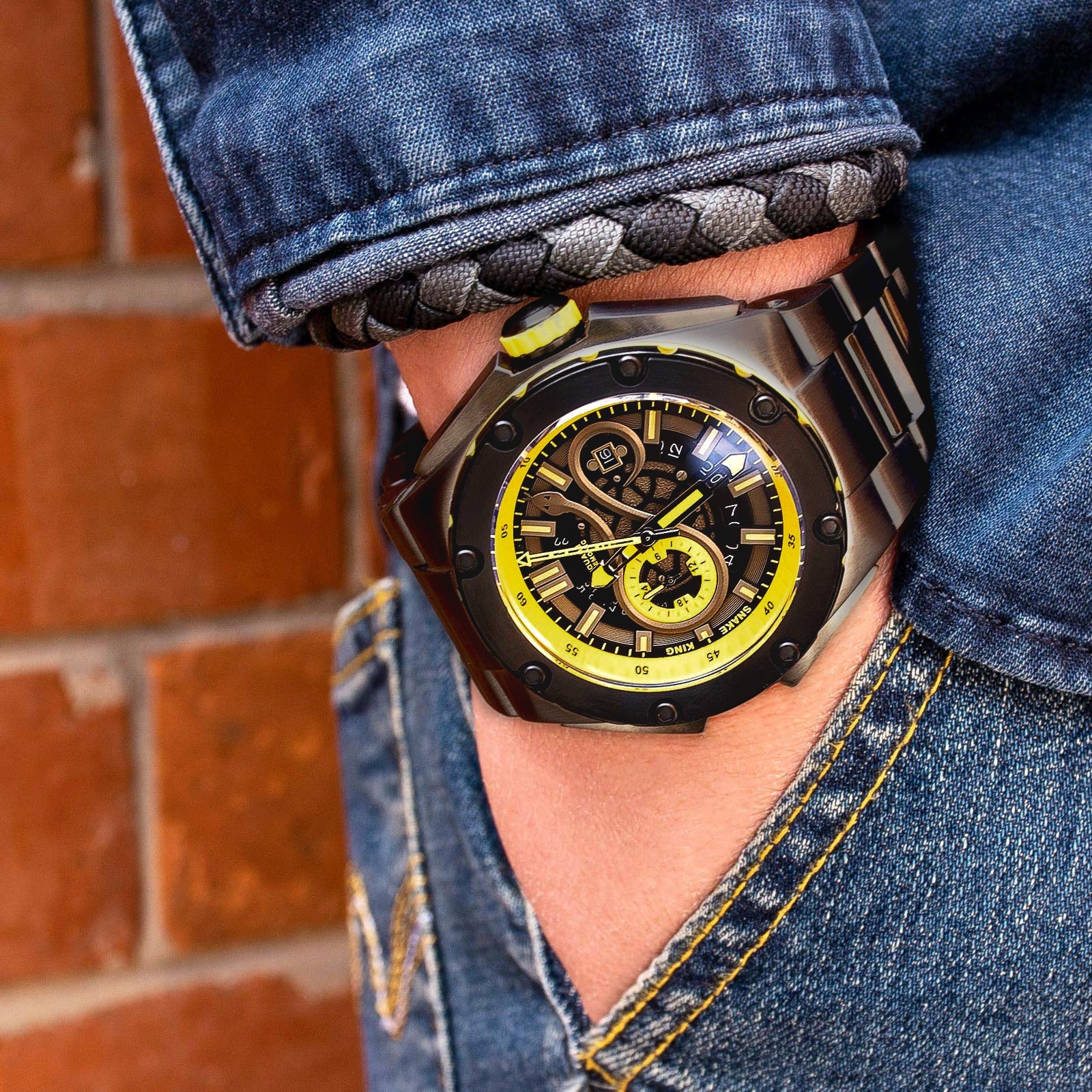 Nsquare SnakeKing Automatic 46mm Yellow Gray - Image 2