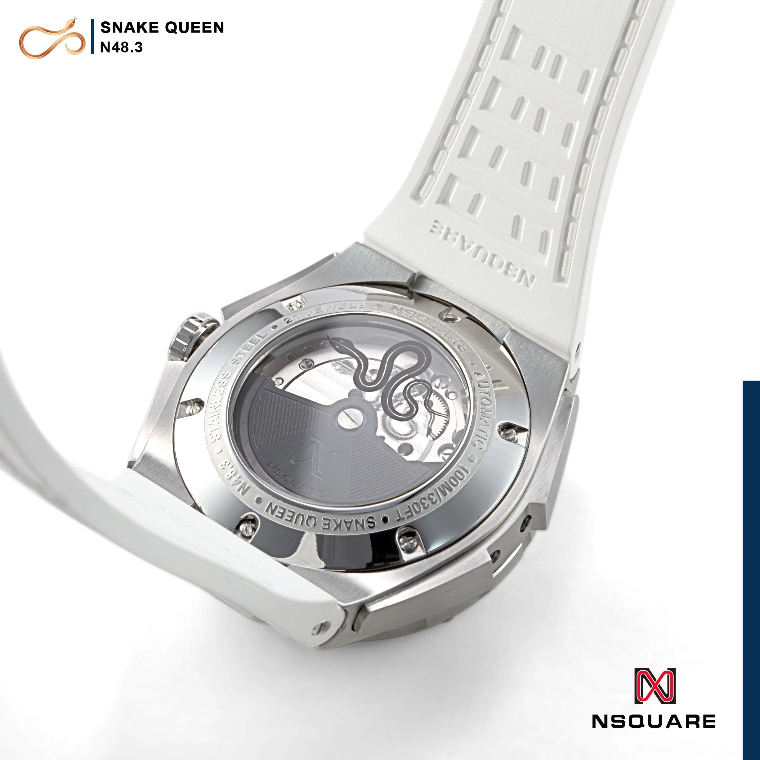 Nsquare SnakeQueen 39mm Automatic Rose Gold White - Image 7