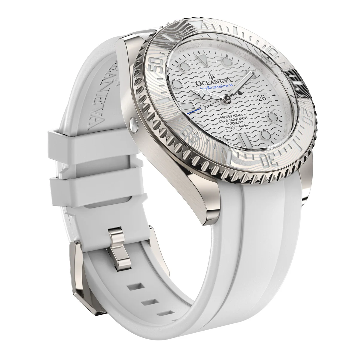 Oceaneva 6000m Deep Marine Explorer VI Grade 5 Titanium Automatic White Limited Edition - Image 8
