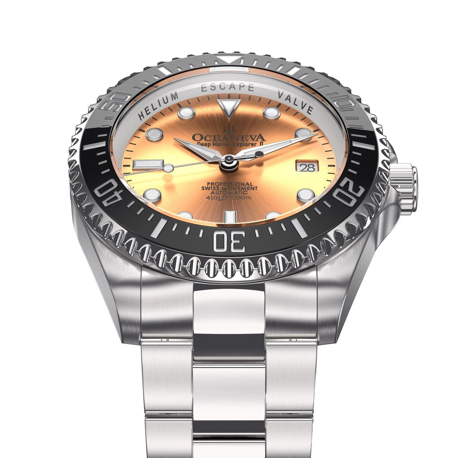 Oceaneva Deep Marine Explorer II Automatic 1250M Pro Diver Copper Burst - Image 4