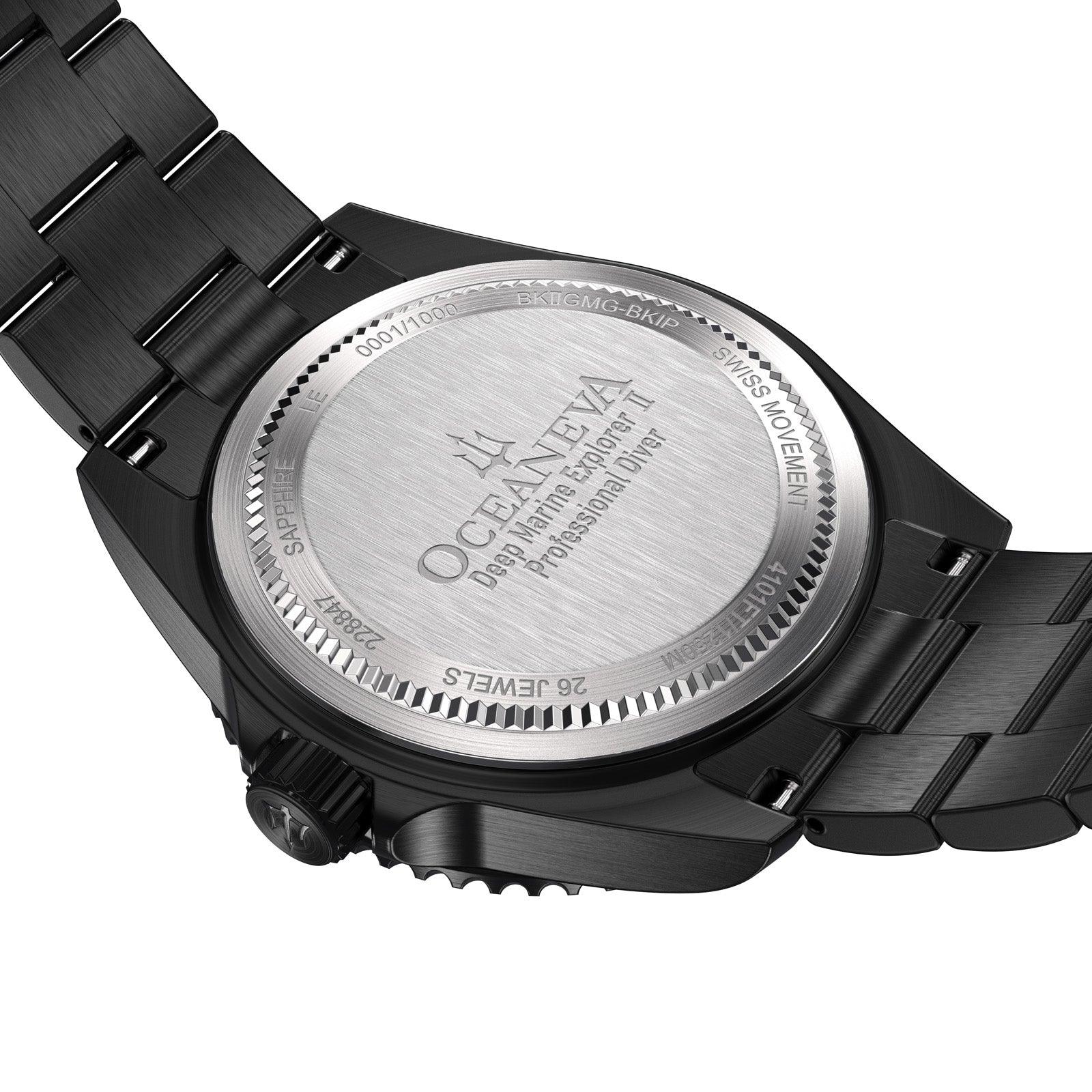 Oceaneva Deep Marine Explorer II Automatic 1250M Pro Diver Gray Black IP Limited Edition - Image 7