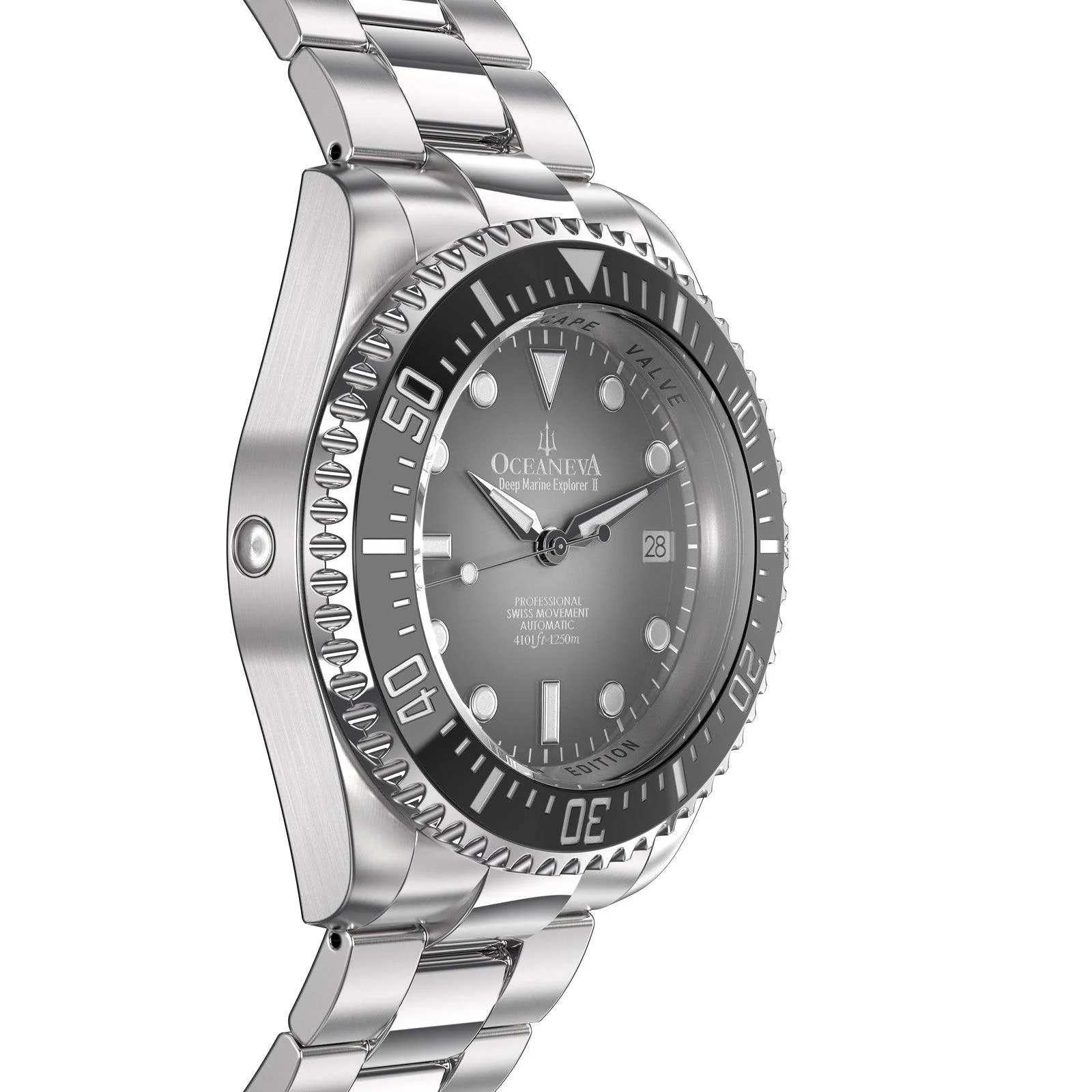 Oceaneva Deep Marine Explorer II Automatic 1250M Pro Diver Gray Fade Limited Edition - Image 6