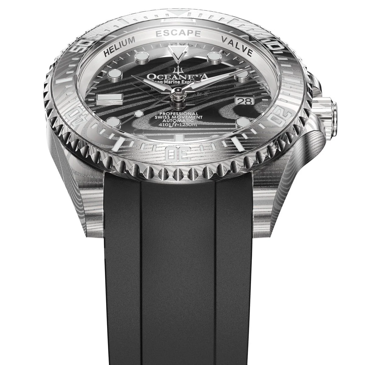 Oceaneva Deep Marine Explorer II Damascus Black Limited Edition - Image 12