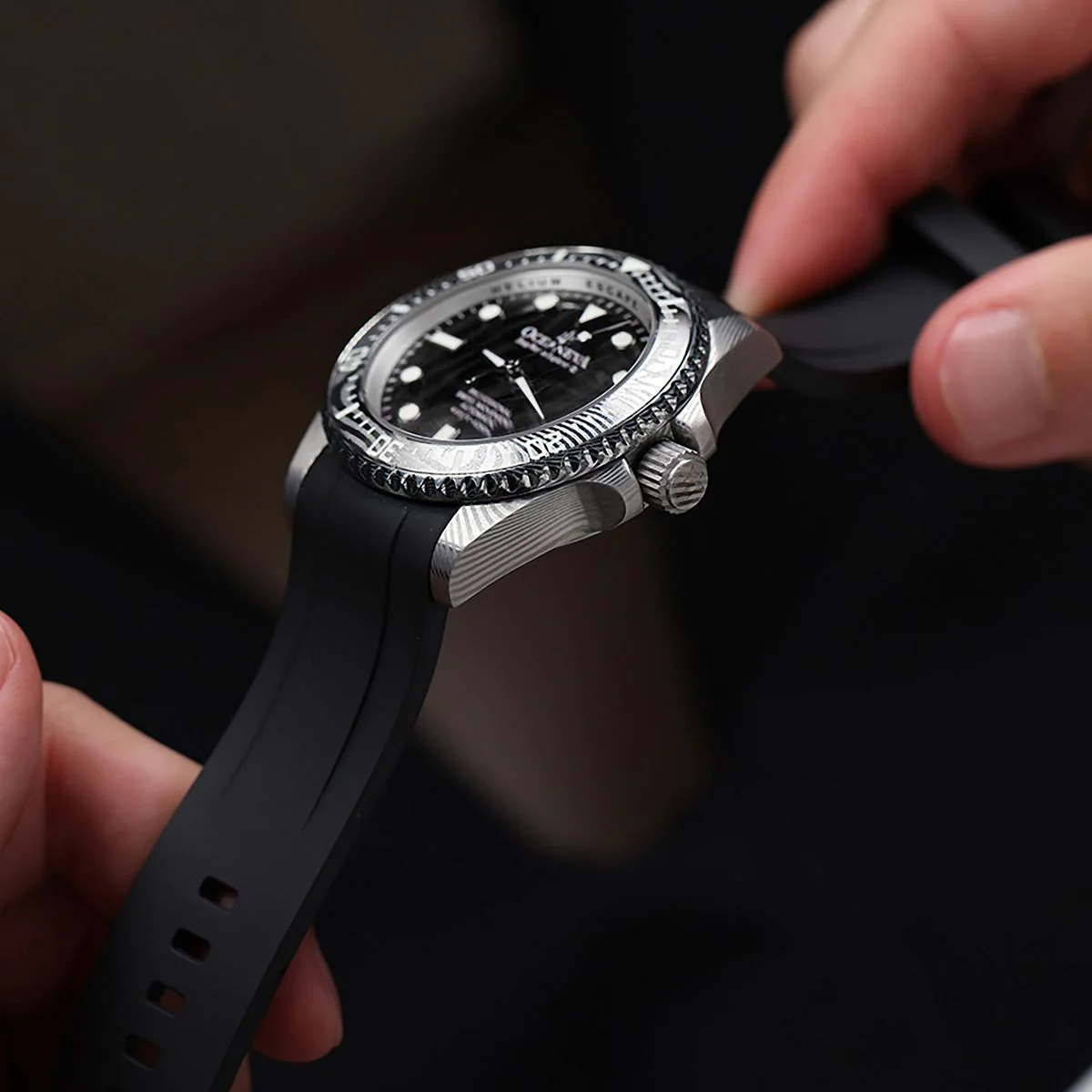 Oceaneva Deep Marine Explorer II Damascus Black Limited Edition - Image 4