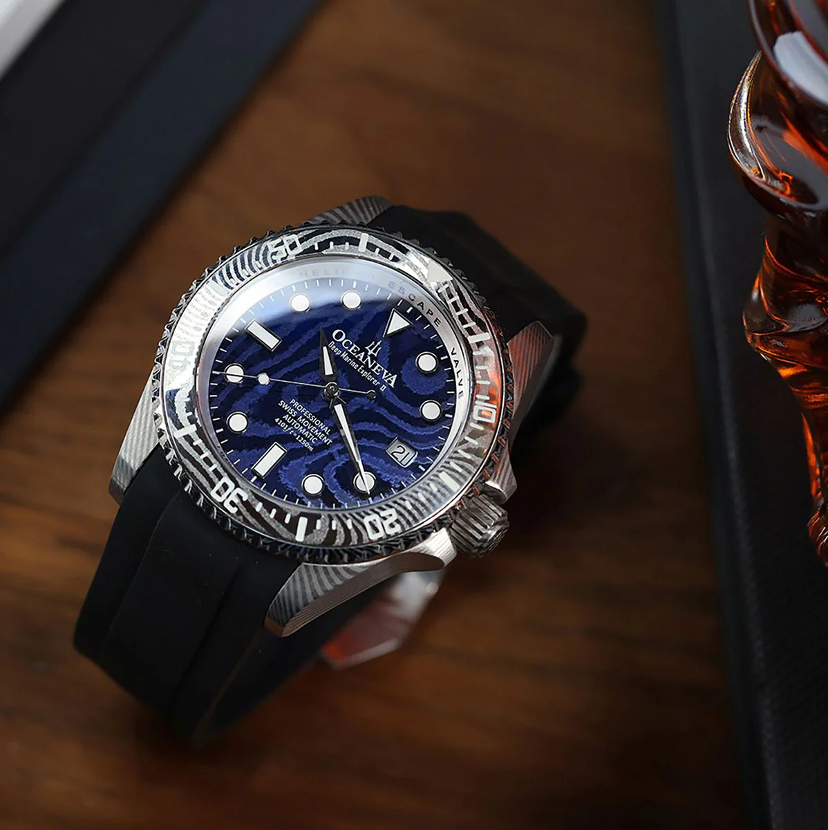 Oceaneva Deep Marine Explorer II Damascus Navy Limited Edition - Image 10