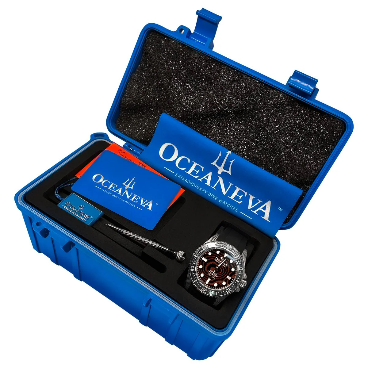 Oceaneva Deep Marine Explorer II Damascus Coffee Brown Limited Edition - Image 16