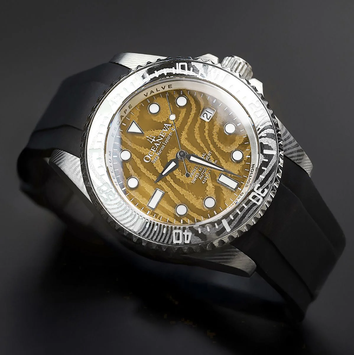 Oceaneva Deep Marine Explorer II Damascus Yellow Gold Limited Edition - Image 11