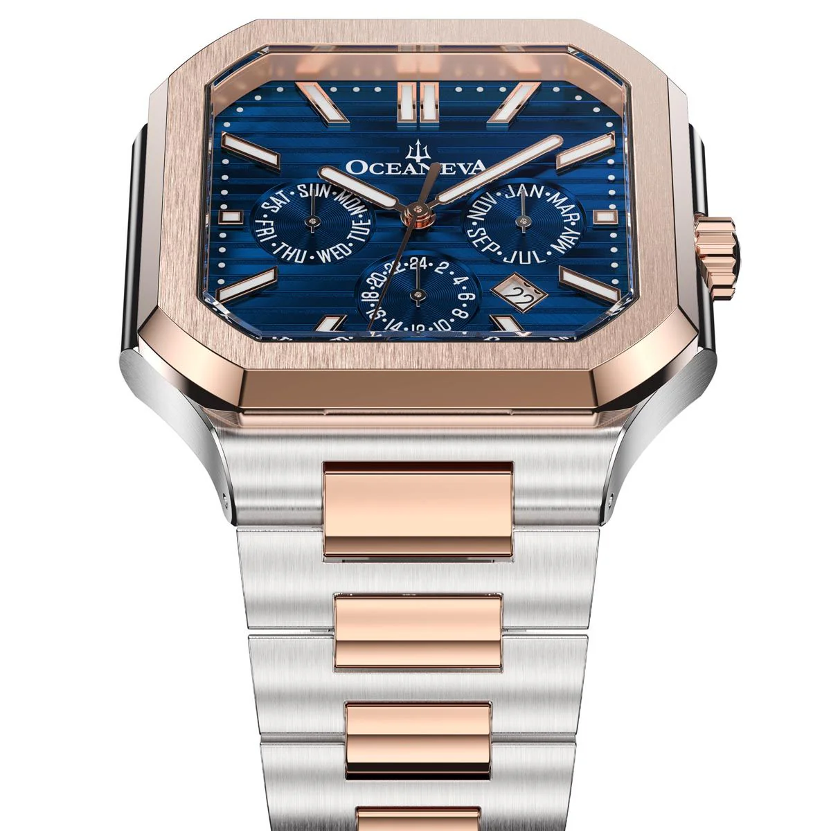 Oceaneva Tenuis Automatic Thin Calendar Blue Rose Gold - Image 13