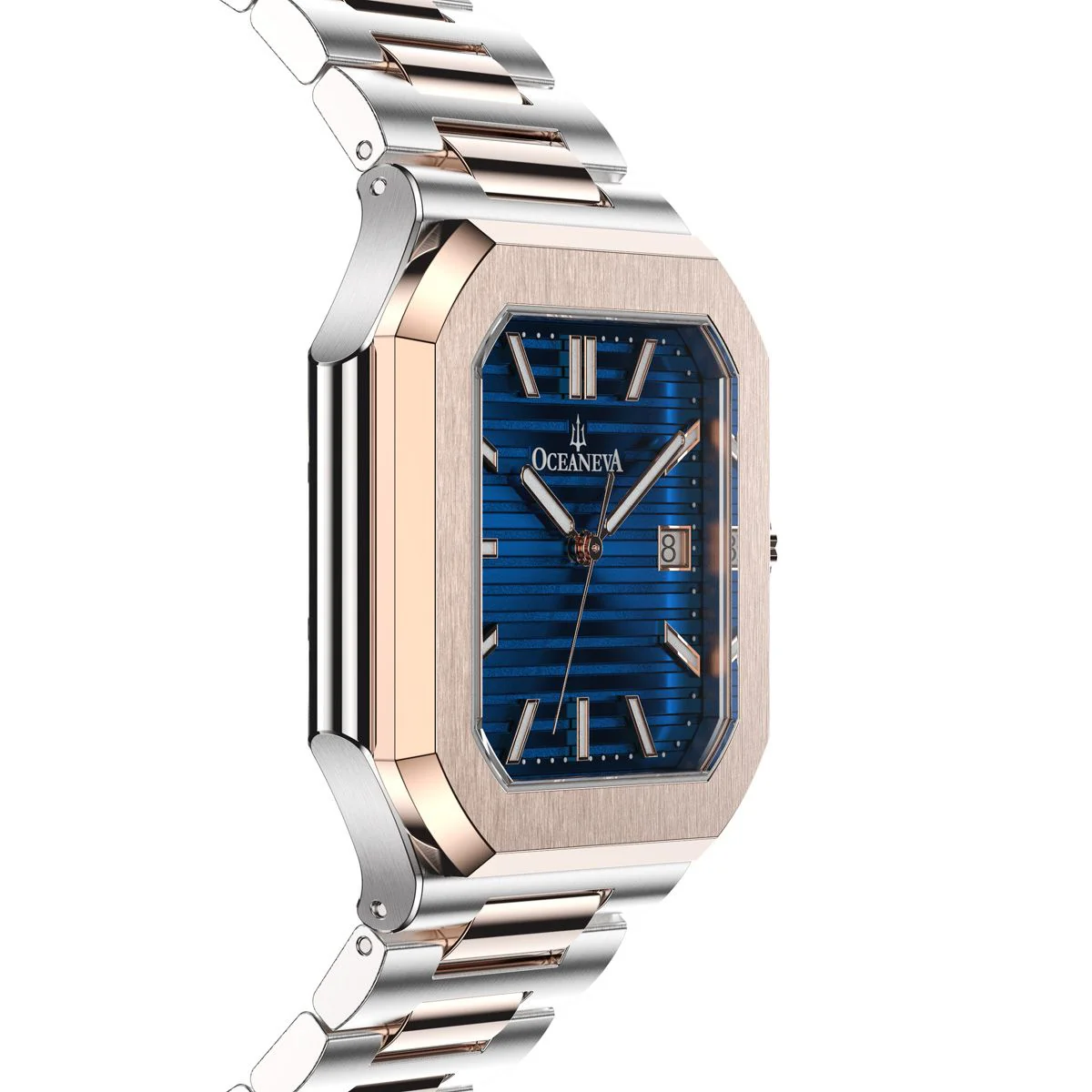 Oceaneva Tenuis Ultra-Thin Swiss Automatic Blue Rose Gold - Image 9