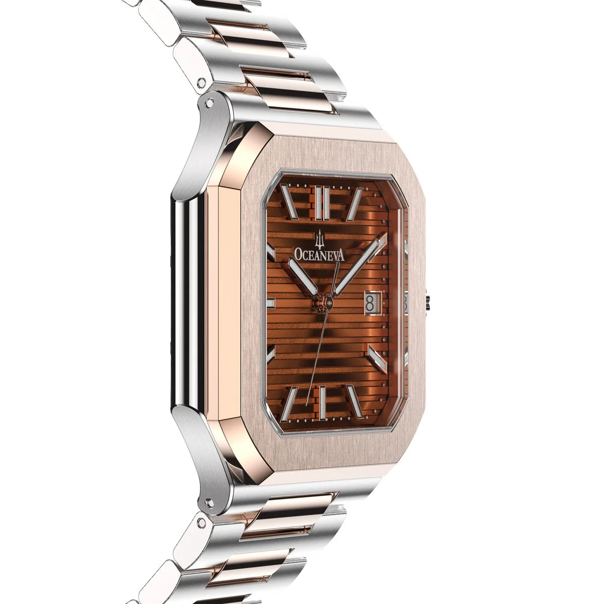 Oceaneva Tenuis Ultra-Thin Swiss Automatic Brown Rose Gold - Image 13