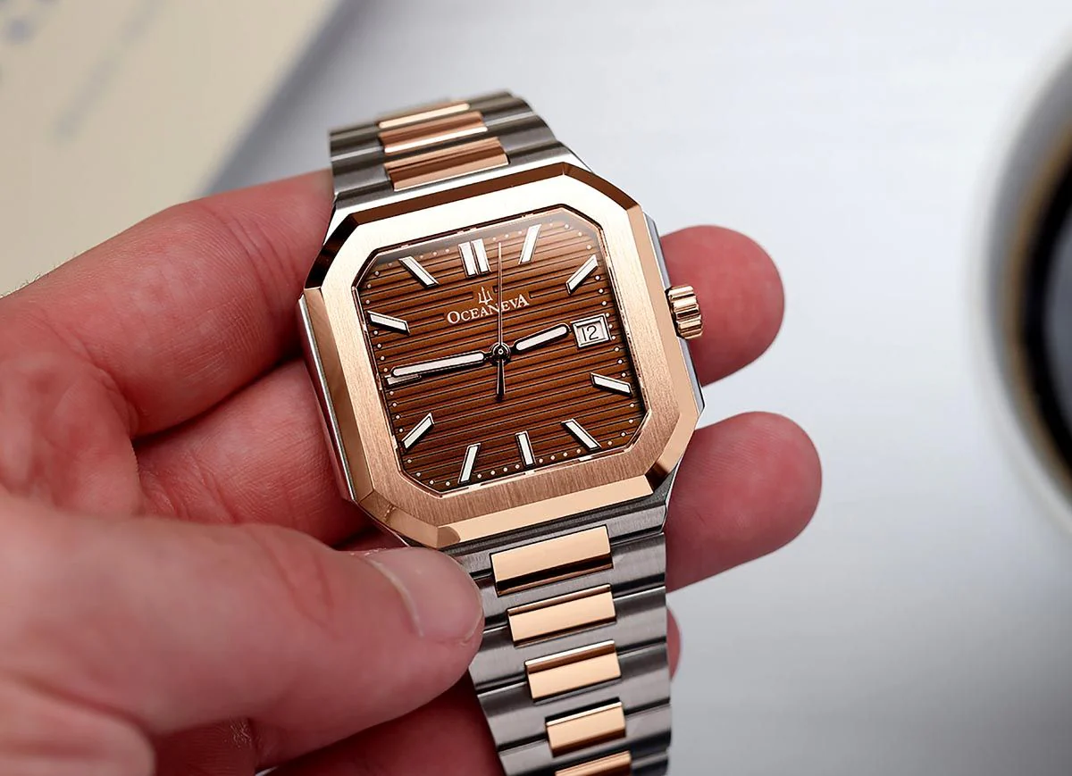 Oceaneva Tenuis Ultra-Thin Swiss Automatic Brown Rose Gold - Image 14