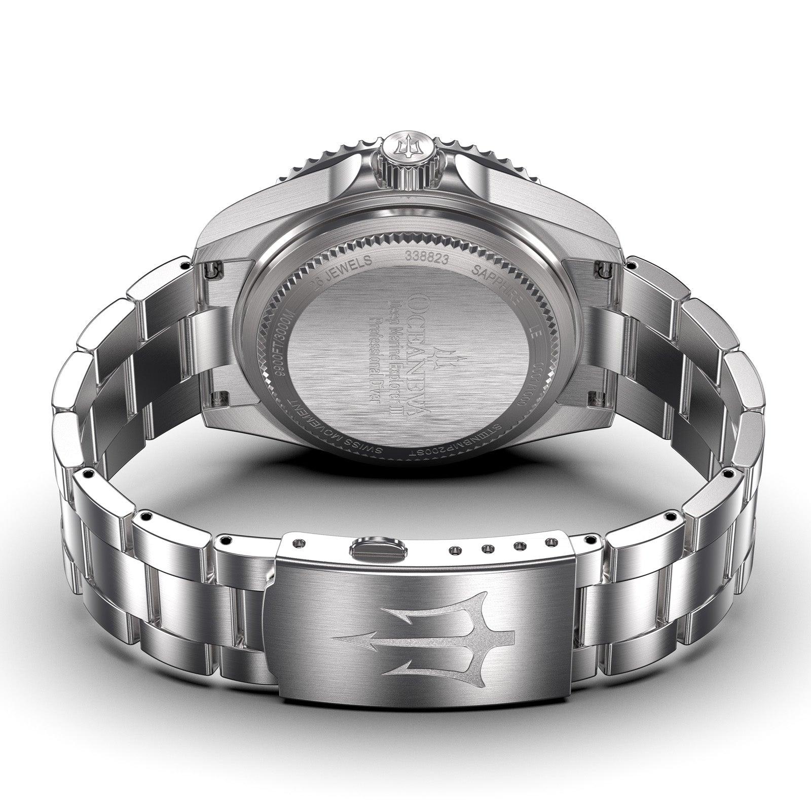 Oceaneva Deep Marine Explorer III Automatic 3000M Pro Diver Navy Mother Of Pearl Limited Edition - Image 14