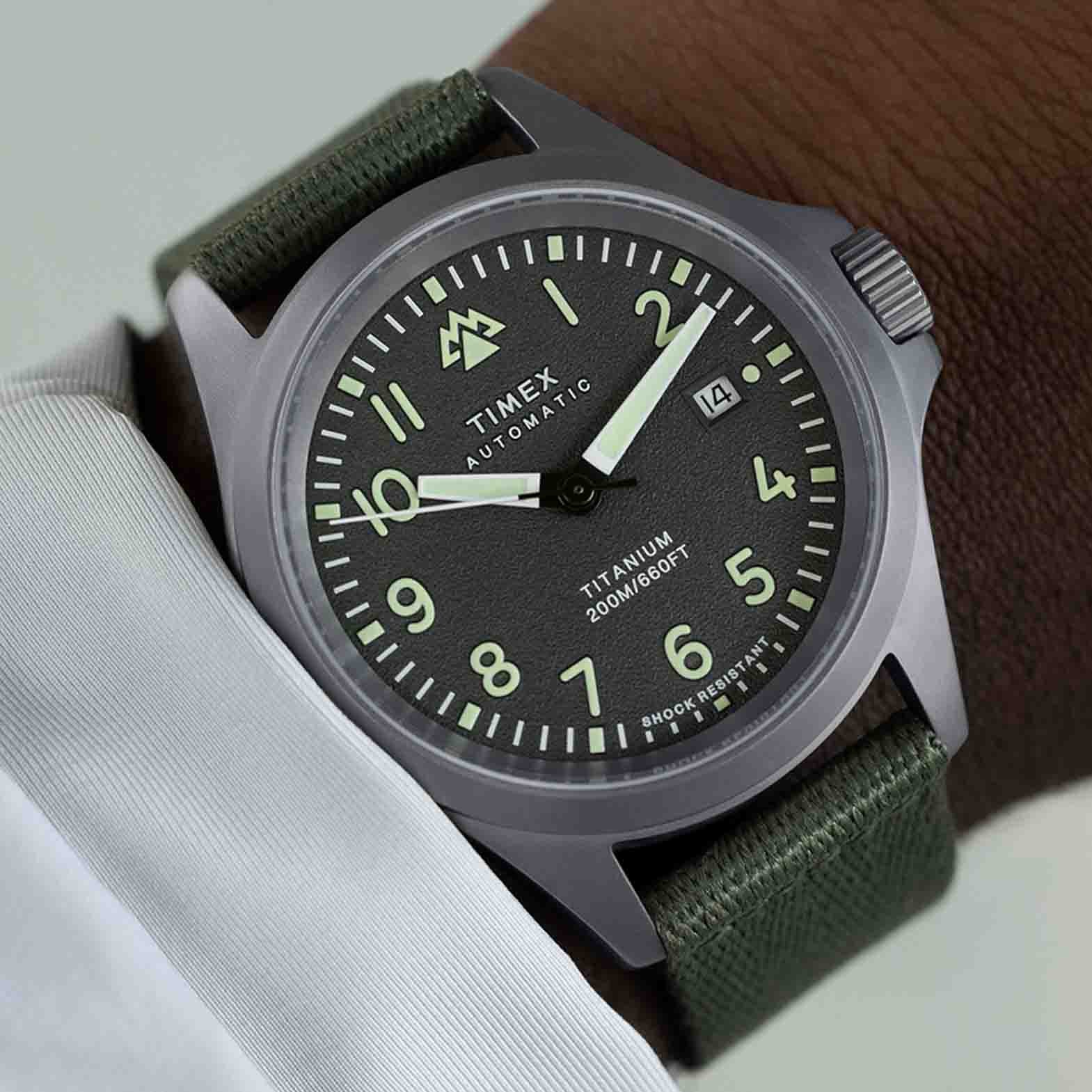 Timex Expedition North 41mm Titanium Automatic rPET Green - Image 9