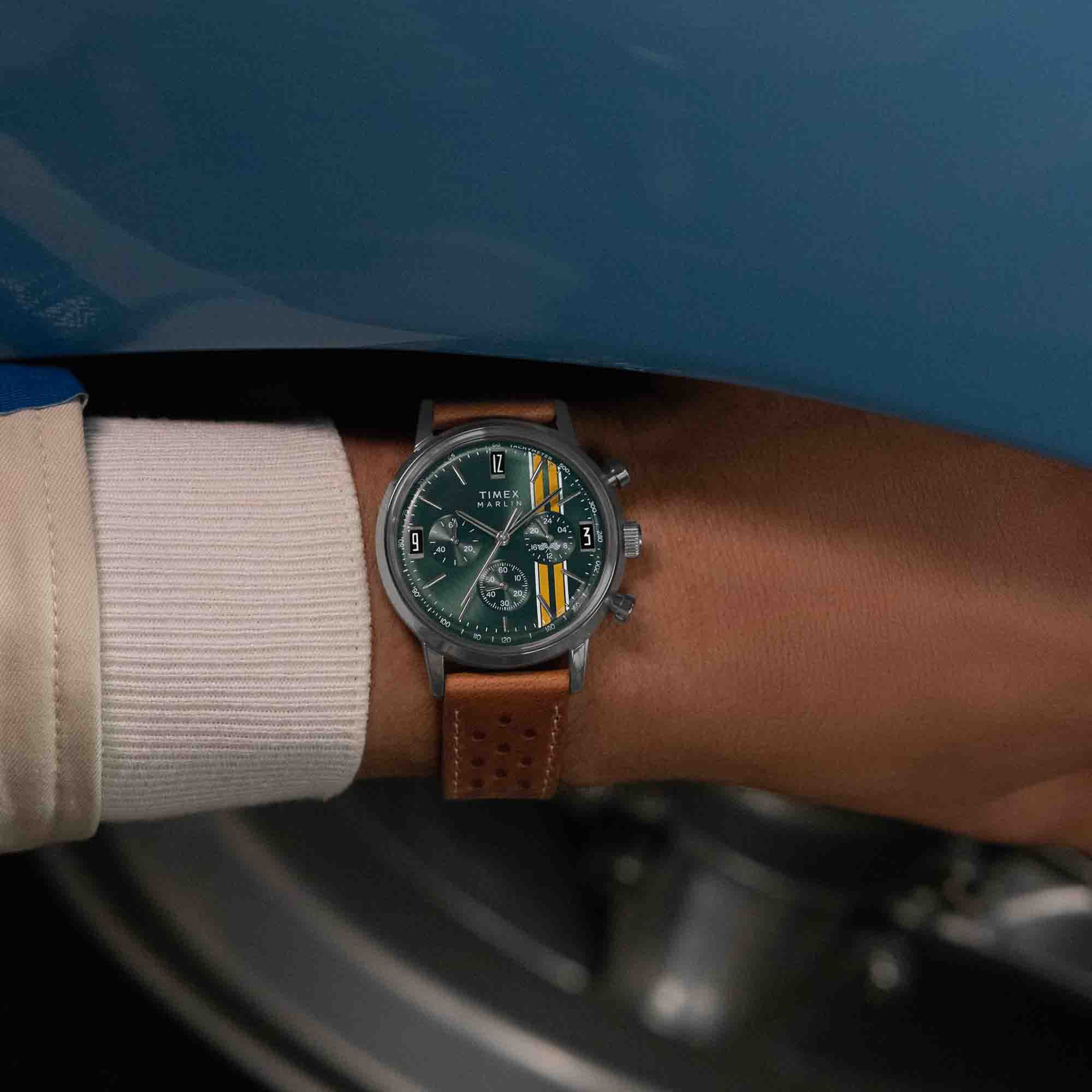 Timex Marlin Chronograph Tachymeter 40mm Green - Image 2