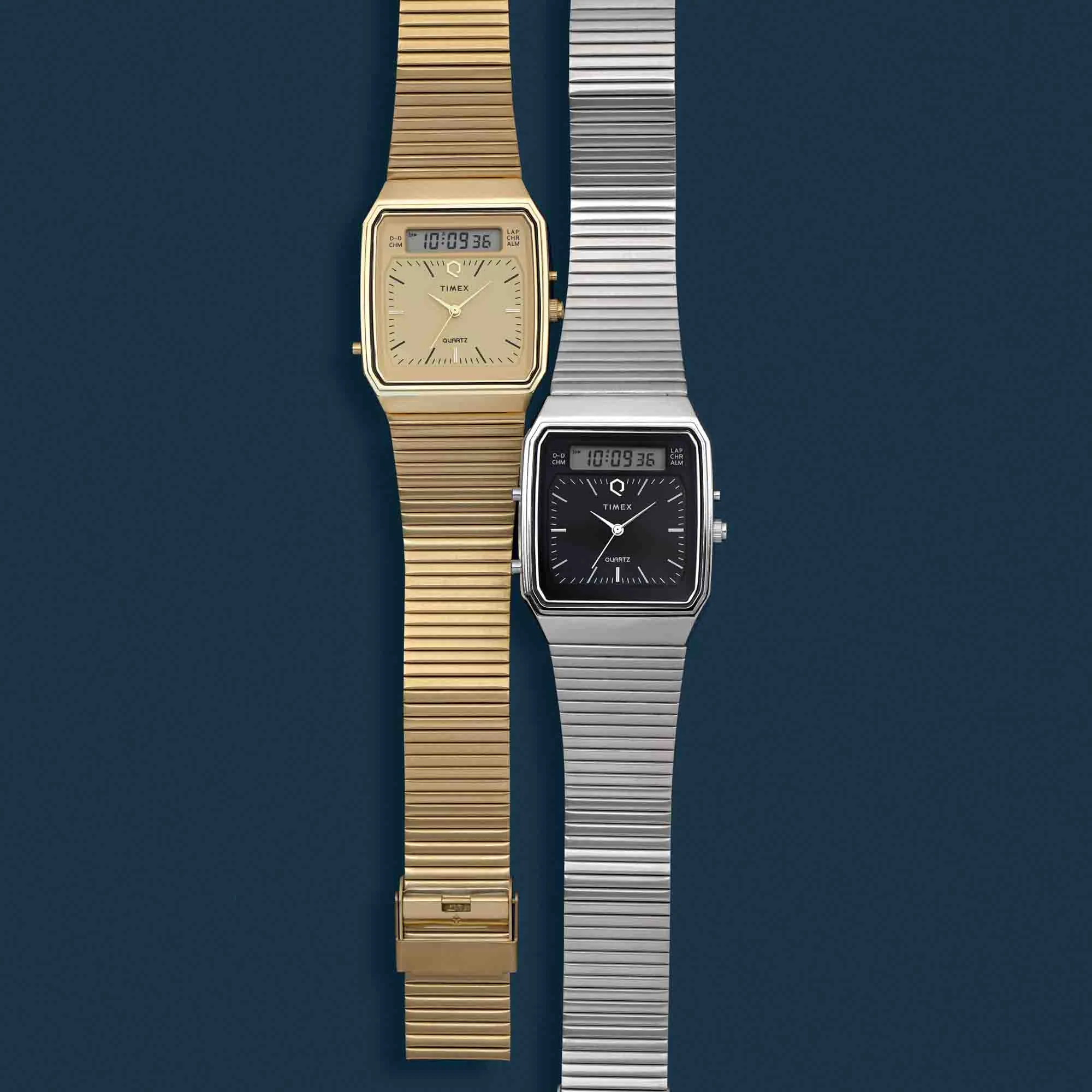 Timex Q 1982 Ana-Digi Reissue 33mm Black Silver SS - Image 3