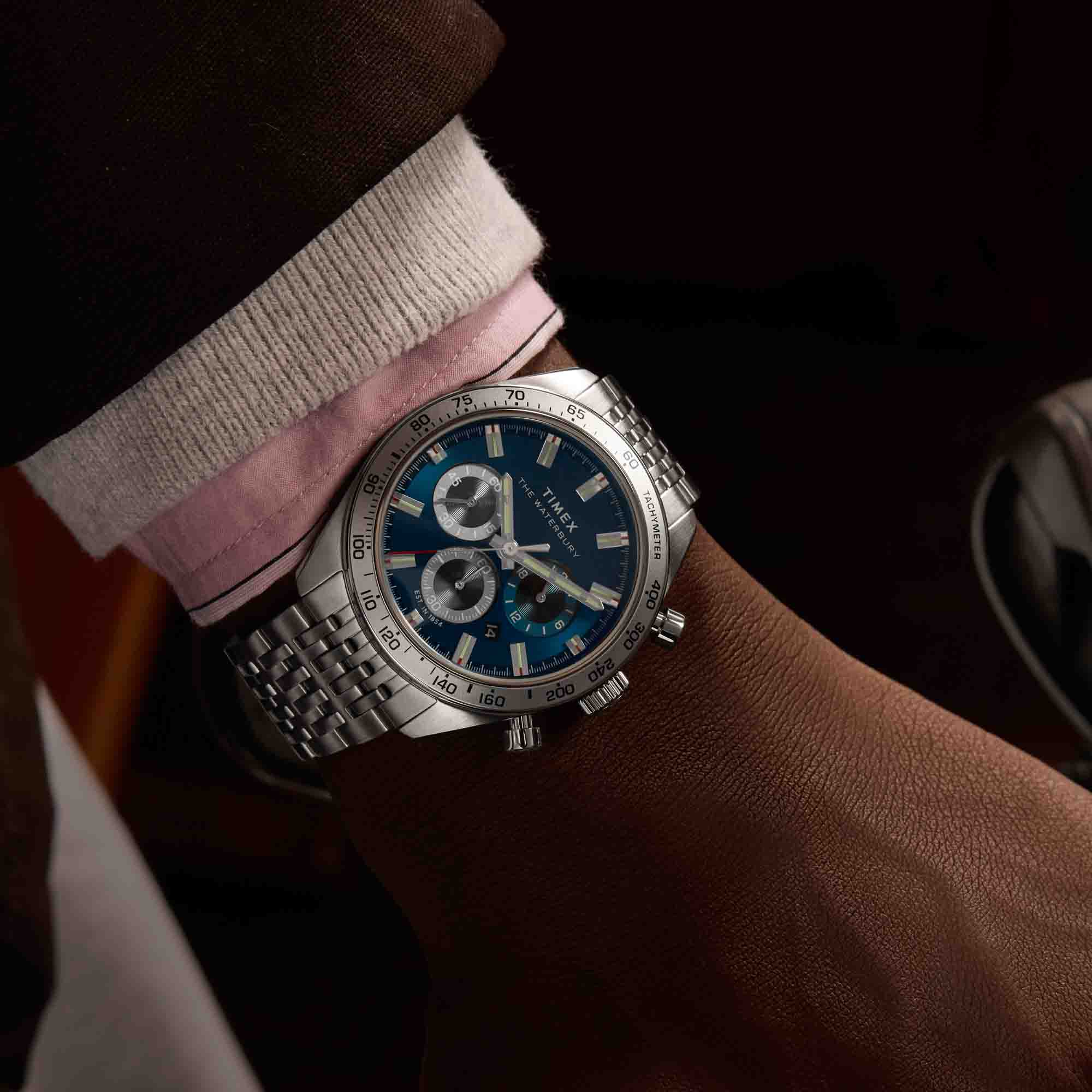 Timex Waterbury Traditional Chrono 41mm Blue SS - Image 2