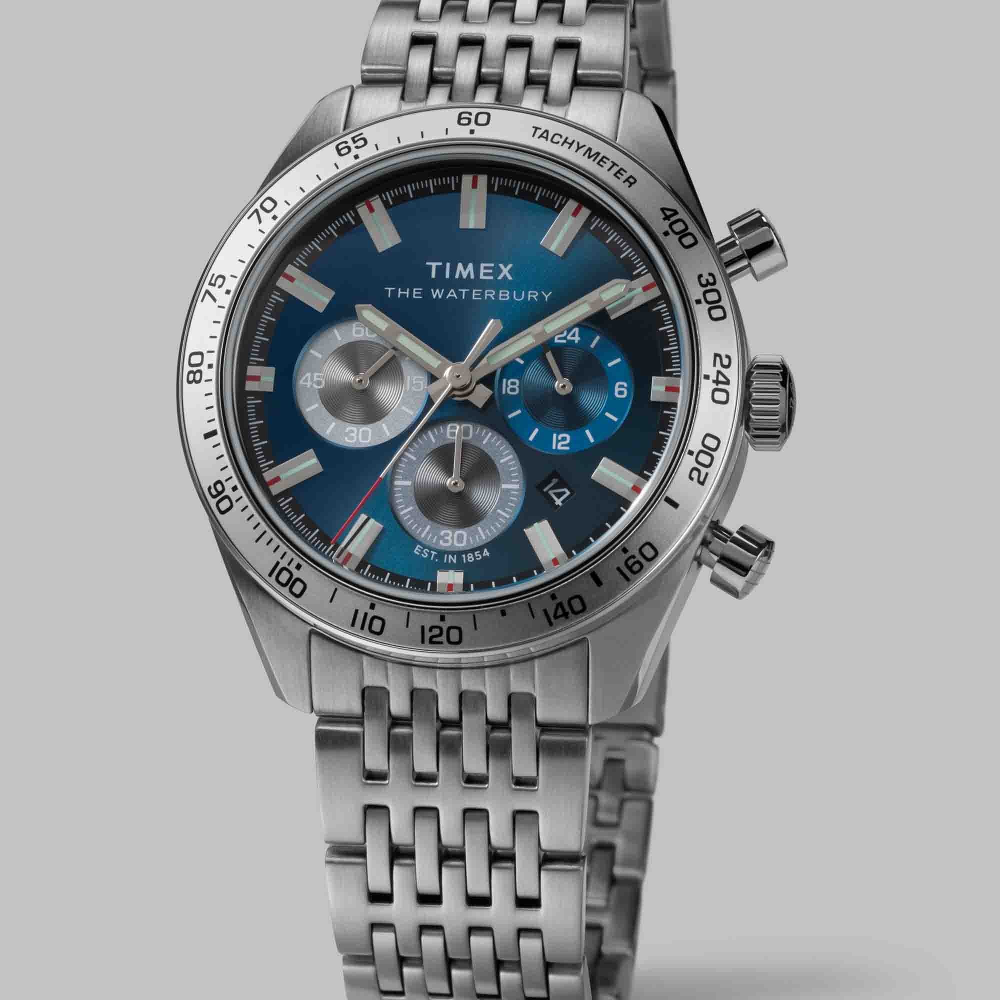 Timex Waterbury Traditional Chrono 41mm Blue SS - Image 8