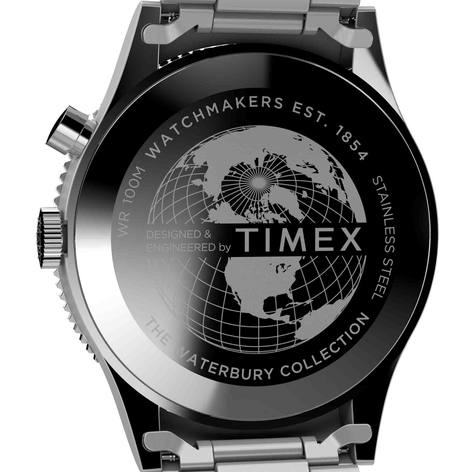 Timex Waterbury Traditional GMT 39mm Black Red SS - Image 5