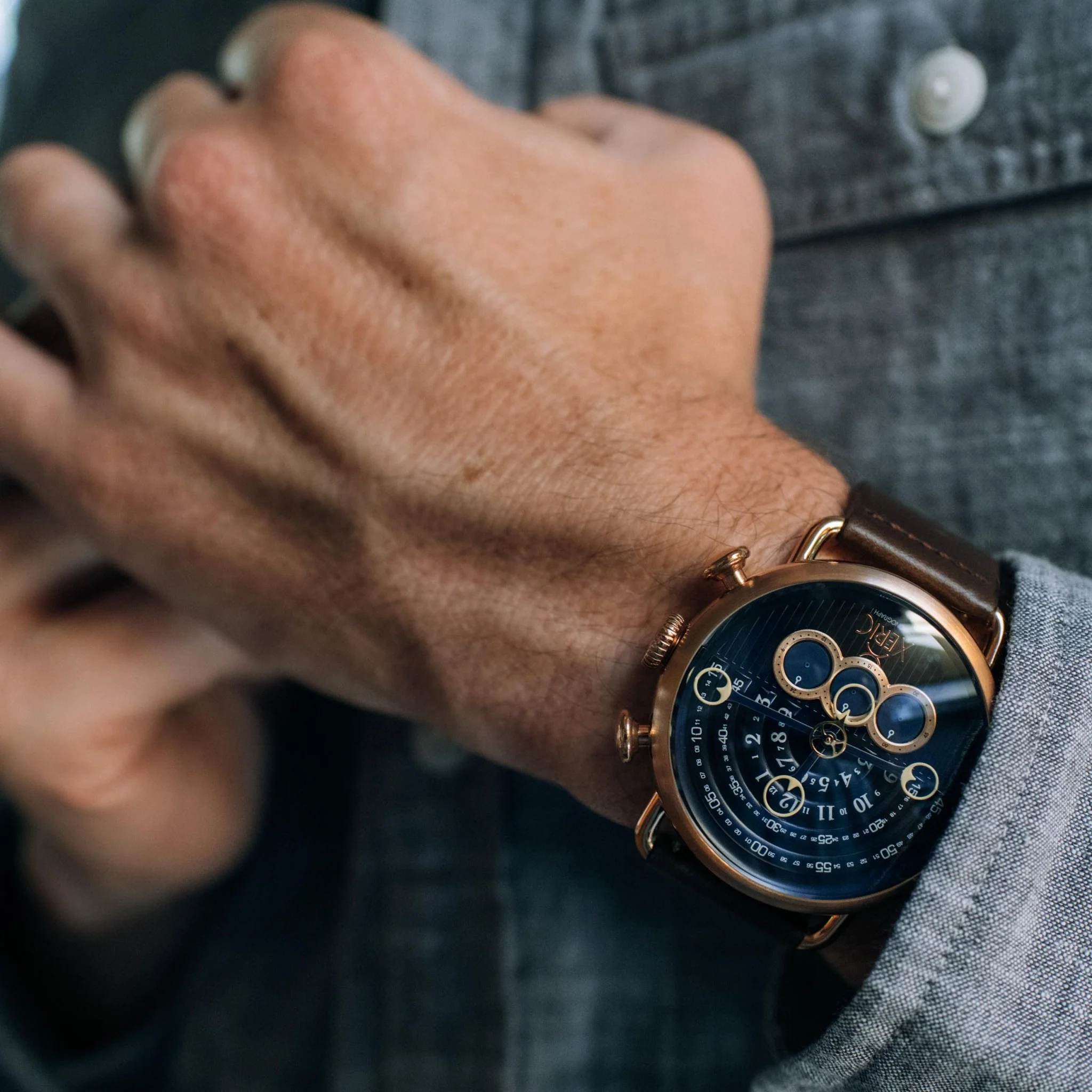 Xeric Halograph Chrono Sapphire Rose Gold Indigo - Image 3