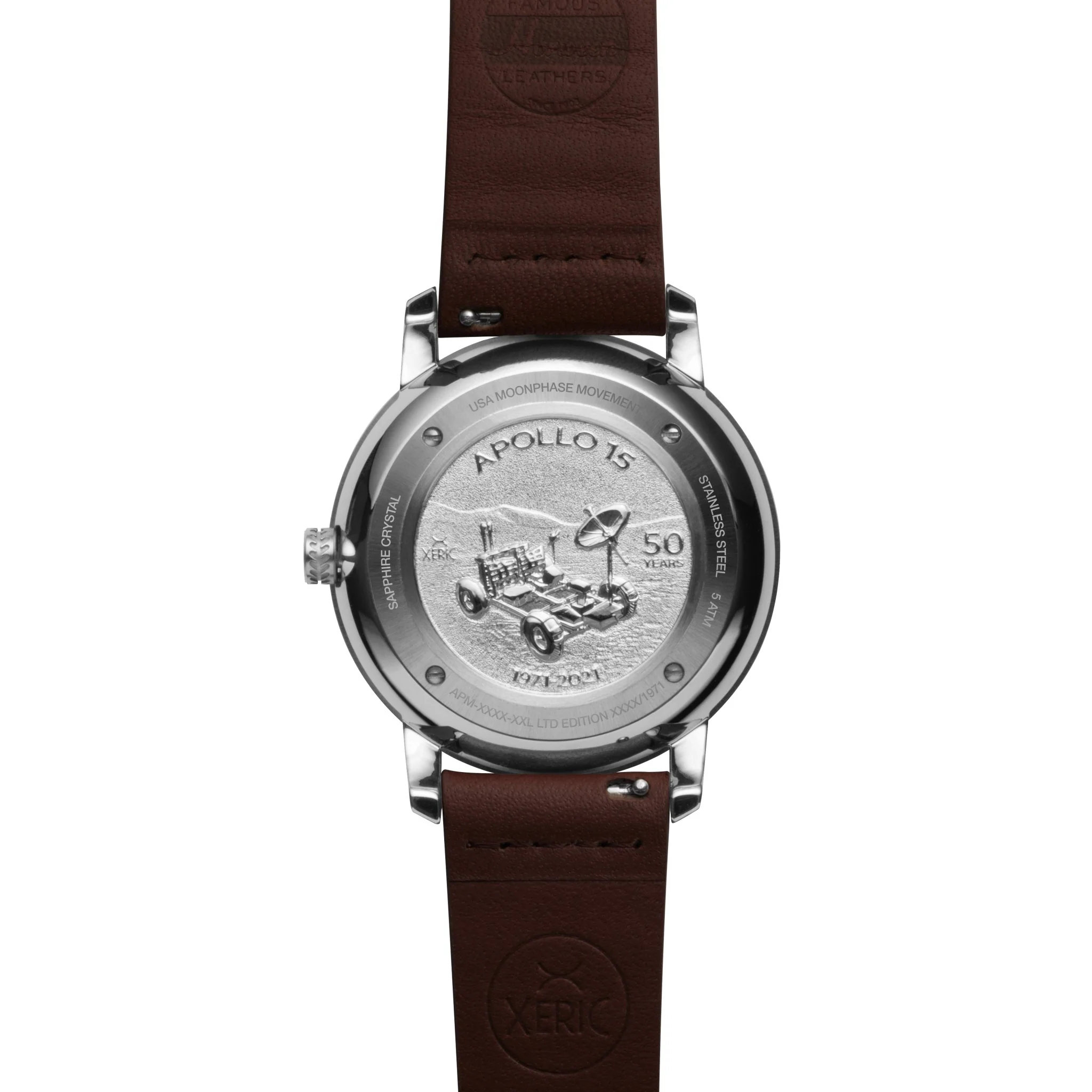 Xeric NASA Apollo 15 American Moonphase Brown Cosmos - Image 7