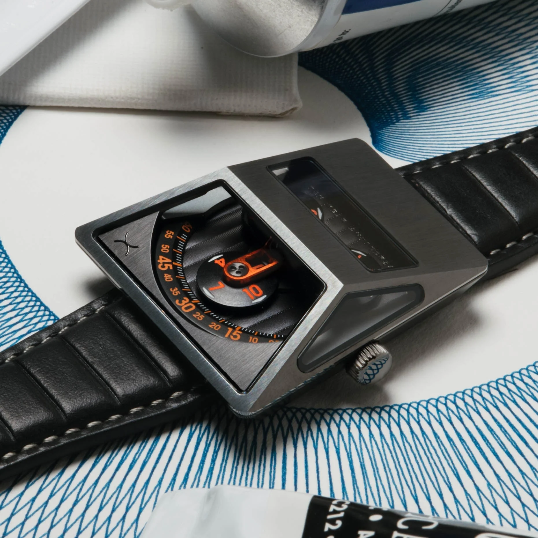 Xeric Vendetta X Wandering Hour Automatic Gunmetal Orange - Image 3